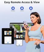 ANNKE Wireless Camera System, 16CH Expandable 4K Security NVR, 4Pcs 3MP Outdoor Cameras, 2-Way Audio, Dual-Band WiFi, Human Detection, IP66 Waterproof, 2TB HDD, Compatible with Alexa, 24/7 Protection