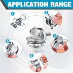 100pcs 1/2" Clamp Type Cable Connectors, cable connector clamp Steel Connector for Metallic Conduit Protect Cables Silver-Zinc