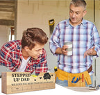 Steppedup Dad Birthday Gifts from Daughter Son Wife Ideal Christmas Tool Gifts for Dad Father Daddy Step Bonus New Dads Spirit Level Bottle Opener Present for Birthday Fathers Day