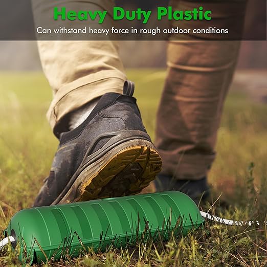 2 Pack of IP44 Outdoor Waterproof Box by Restmo, Weatherproof Extension Cord Cover, Safety Connection Seal for Outdoor Outlet, Electrical Plug, Holiday Decorations, LED Strip Light, Power Tool, Green