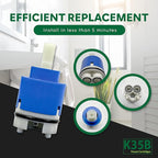 Kerox K35B 35 mm Faucet Cartridge Replacement - Single Lever OEM Faucet Part, Fits American Standard 7038, La Torre & Delta Faucets