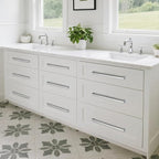 10 Pack 10 Inch(254mm) Hole Center Polished Chrome Modern Cabinet Pulls Kitchen Cabinet Handles Kitchen Cabinet Hardware Timeless Drawer Pulls for Dresser Cupboard Wardrobe, Chrome(10x10)