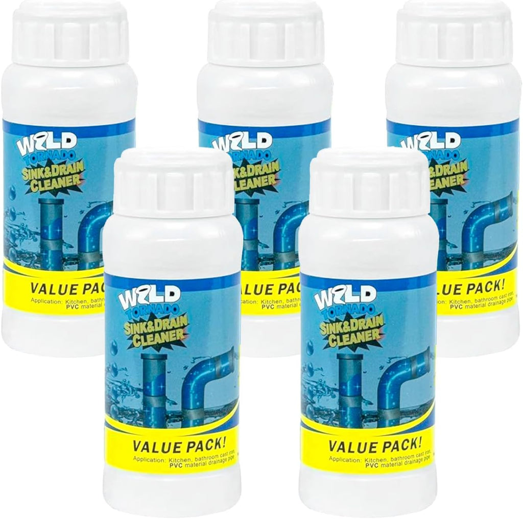 Wild Tornado Sink and Drain Cleaner,The Pipe Dredge Quick Unclog For Kitchen Toilet Sink Drain Quick Cleaning Tool.（5pcs）