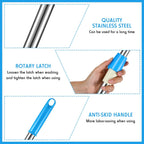 Spin Mop Replacement Handle 360 Degree Spin Mop Pole Handle Replacement Rotating Telescopic Stick for Head Replace Spinning Household Cleaning Accessories for Home(Blue)