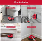 [2 Pack] Scrub Brushes, Floor Cleaning Brush Scrubber Replacements Compatible for O Cedar EasyWring 1-Tank Spin Mop System, Scrub Brush Attachment for Cleaning Bathroom, Kitchen, Tub and Tile