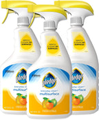 Pledge pH-Balanced Multisurface Cleaner Spray for Everyday Care, Fresh Citrus Scent, 25oz (Pack of 3)