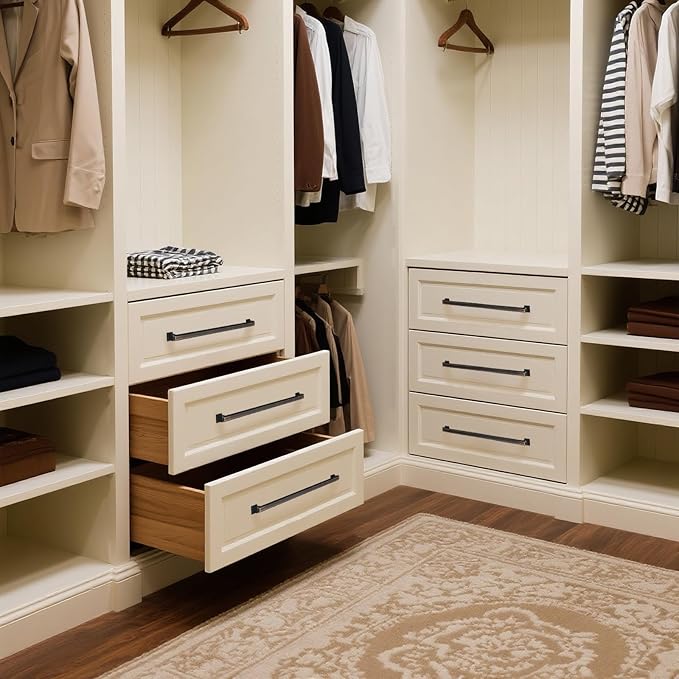 10 Pack 10 Inch(254mm) Hole Center Oil Rubbed Bronze Modern Cabinet Pulls Kitchen Cabinet Handles Kitchen Cabinet Hardware Timeless Drawer Pulls for Dresser Cupboard Wardrobe, ORB(10x10)