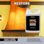 Flitz Instant Brass and Copper Tarnish Remover - 1 Gallon Bottle of USA-Made Organic Rust Remover Spray (No-Rub) - Removes Stains & Oxidation from Glass & Aluminum - Brass Cleaners That Work (1 Pack)