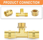 GASHER 1/8" 1/4" 3/8" 1/2" 3/4" NPT Brass Pipe Cap, NPT Female Thread Socket Pipe End Cap Plugs Fitting 10PCS