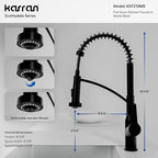 Karran Scottsdale Single-Handle Pull-Down Sprayer Kitchen Faucet in Matte Black