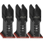 LEILUO 70mm Japanese Teeth Oscillating Saw Blade 15Pcs Extra-Long Multitool Blades Set CRV Material Fast & Clean Wood Cutting Oscillating Tool Accessories Compatible with DeWalt, Makita and More