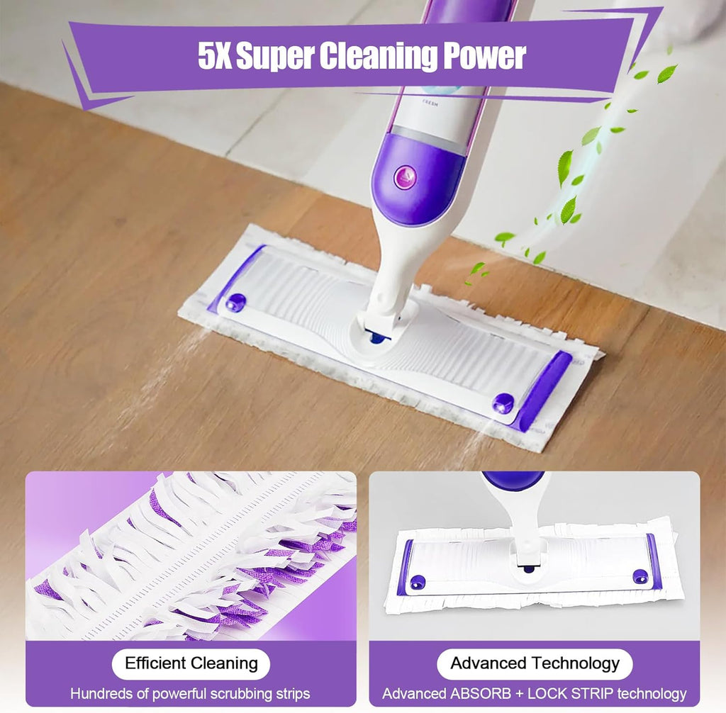 25 Pack Disposable Power Mop Pads for Swiffer PowerMop, 5X Power Mop Refills for Cleaning, 14-Layer Unscented Thickened Multi-Surface Replacement Mopping Pads Refills for Floor Cleaning