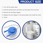 2 Pack Toilet Flapper Replacement Kit, 2 Inch Universal Toilet Stopper Flapper Compatible with American Standard Toilet Tank with Stainless Chain, High Performance, Easy to Install-Blue