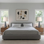 WIHTU 3 Color Temperature Table Lamps Set of 2, 27'' Grey Modern Table Lamp for Living Room, Beside Lamp with Linen Shade, Resin Desk Lamp for Nightstands Bedroom Decor (2 Bulbs Included)