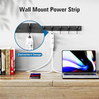 K KASONIC - 3-Feet 3 Outlet Extension Cord, UL Listed, 16/3 SJTW 3-Wire Grounded, 13 Amp 125 V 1625 Watts, Multi-Outlet Indoor/Outdoor Use, White