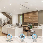 TORCHSTAR 4 Inch Slim LED Recessed Lighting with Junction Box, Dimmable 10W Ultra-Thin Recessed Light, 4000K Cool White, 650LM Basic Series LED Downlight, ETL & Energy Star, Pack of 6