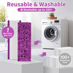 8 Pack Mop Refill Pads for Swiffer PowerMop Multi-Surface Mop and PowerMop Wood Mop, Washable & Reusable Replacement Microfiber Mopping Pads (8 Purple)