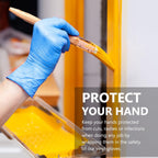 squish Disposable Gloves, Blue 4 mil Vinyl Synmax Exam Gloves Non Sterile, Powder Free, Latex Free - Cleaning Supplies, Kitchen and Food Safe(Pack of 100) (Blue X-Large)