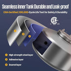 Westinghouse 2.5 Gallon Electric Mini Tank Water Heater, 120V, 1440W Instant Hot Water for Point-of-Use, Compact Under Sink & RV Design, Easy Wall/Floor Mount, UL Listed (Gray)