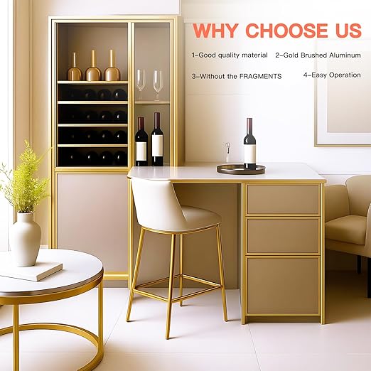 GSCIT Club Gold Edge Banding, 1/2 Inch x 25ft Aluminum Brushed Edge Banding Brass PVC Edge Trim for Cabinet Repair