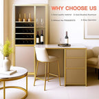 GSCIT Club Gold Edge Banding, 2 Inch x 25ft Aluminum Brushed Edge Banding PVC Edge Trim for Cabinet Repair Furniture