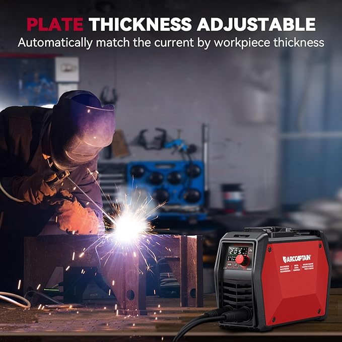 ARCCAPTAIN iControl ARC205 Pro Stick Welder, [APP Control] 205Amp ARC/Lift TIG Welding Machine, Large LED Display, IGBT Inverter 120V/240V MMA Welder with Hot Start, Arc force, and Anti-Stick