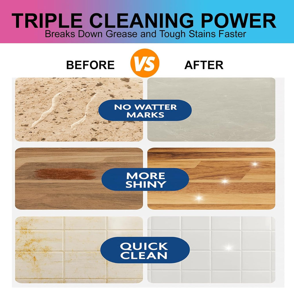 4 Pack Floor Cleaning Solution – Compatible with Tineco iFloor & Floor One Wet Dry Vacuums, Multi-Surface Hard Floor Cleaner Liquid, Residue-Free Eco Friendly Pet Safe Refill