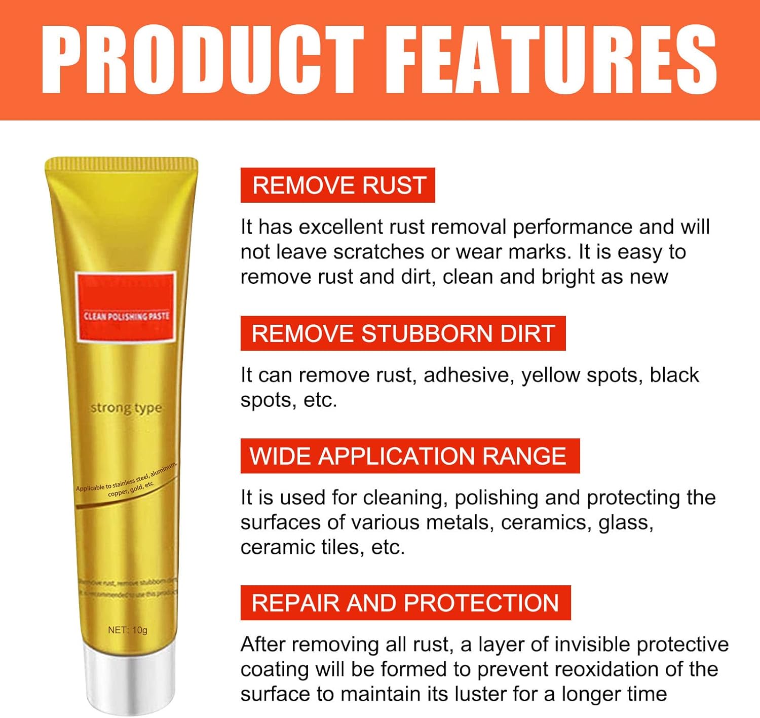 Instashine Metal Polish Cream, Ultimate Metal Polish Cream, Fixini All Metal Polish Cream, Instashine Metal Polish, Ultimate Metal Polishing Cream for Stainless Steel/Aluminum/Brass/Copper (3Pcs)