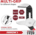 ARROW 3-Piece Groove Joint Pliers Set, Adjustable Water Pump Pliers Set (8", 10", 12") with 5 & 7 Jaw Positions, Serrated Jaws and Comfort Dip-grip Handle, for Plumbing Repair & Home Maintenance