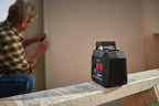 BOSCH GLL50-40G Green-Beam Self-Leveling 360 Degree Cross-Line Laser, Includes 4 AA Batteries, L-Bracket, Ceiling Clip, & Hard Carrying Case