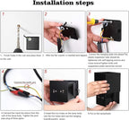 2 PCS 12W Outdoor Sconces Wall Lights LED Exterior/Interior Up and Down Lights IP65 Waterproof Modern Outdoor Lighting Fixtures Square Aluminum Exterior Wall Mount Light White 6500K Cold Lights