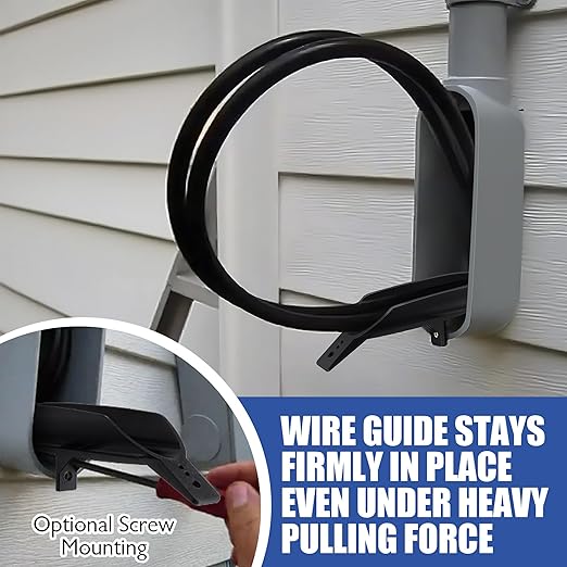 42200 LB Wire Guide for 2" LBs, Upgrade Shoehorn Wire Pulling Guide for Use with PVC & Metal LB Fitting, Bottom Reinforcement, Black