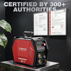 ARCCAPTAIN iControl TIG 205P Pro Welder With APP Control, 5 In 1 DC/Pulse/Lift/Spot TIG & Stick, Dual Voltage 120V/240V TIG Welding Machine With Large LED Display, 2T/4T, Smart Fan, Safety Protection