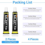 Adhesive for Shower Curtain Rods, High Strength Adhesive, Glue for for Tiles, Steel, Real Woods, Glasses, Marble, Slow Dry Modified Silicone Sealant, White Color, Weight 0.4 oz.