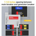 Generator Interlock Kit Compatible with Horizontal Main Cutler Hammer CH Series TAN Breaker 150 or 200 amp Panels, Interlock Kit with 1 1/2 Inch Spacing Between Main and Generator Breaker