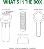 AO Smith Whole House Water Sediment Filter - Valve-in-Head Single-Stage Filtration System - NSF Certified - AO-WH-PREV