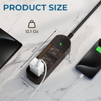 Outdoor Power Strip Weatherproof, Transparent IPX6 Waterproof Surge Protector with 3 Wide Outlets, 1625W/13A, 5FT Extension Cord, Wall Mountable for Indoor Outdoor, UL FCC Listed