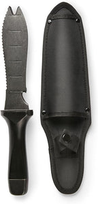 Hori Hori Garden Knife, Traditional Japanese Weeding Tool with ergonomic wooden handle. Hori garden tool with 7'inch blade with case. (Weeder blade)