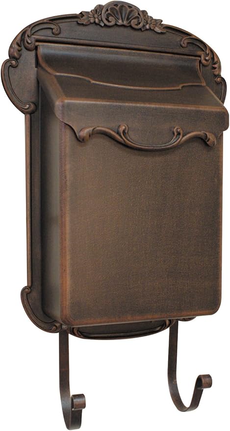 Special Lite Victoria Vertical Wall Mount Mailbox - Copper Aluminum Mailbox for Wall Mount - SVV-1013-CP