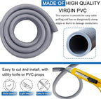 3/4" Dia Liquid Tight Conduit 50 FT,Flexible Non-Metallic PVC Conduit 3/4 Waterproof Electrical Conduit,PVC Electrical Flexible Conduit With 5 Straight And 3 Angle Fittings