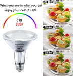 Par30 Flood Light Bulbs, 6-Pack Dimmable Par30 Halogen Bulb 2800K Warm White Flicker Free Par30 Long Neck Halogen 60W Bulb E26 Base for Accent Lighting, Tracking Lighting & Recessed Lighting