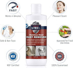 CLEAN MY STEEL – Stainless Steel Rust Stain Remover Kit with Protector – Fast Acting for Commercial Equipment Rust Cleaner for Appliances, Grills & More – Food-Safe Stainless Steel Cleaner (4 oz)