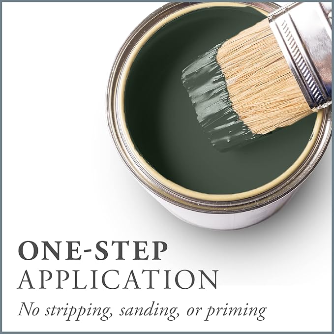 AMY HOWARD AT HOME Chalk-Based One Step Paint for Furniture, Cabinetry, Decor, Finish, and More | No Stripping, Sanding, or Priming | Dark Base | 32 Ounce | Cherbourg