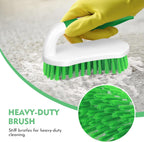SetSail Scrub Brush, Heavy-Duty Scrub Brushes for Cleaning with Stiff Bristles Cleaning Brush for Shower, Bathroom, Carpet, Kitchen and Bathtub Scrubber - 2 Pack Green