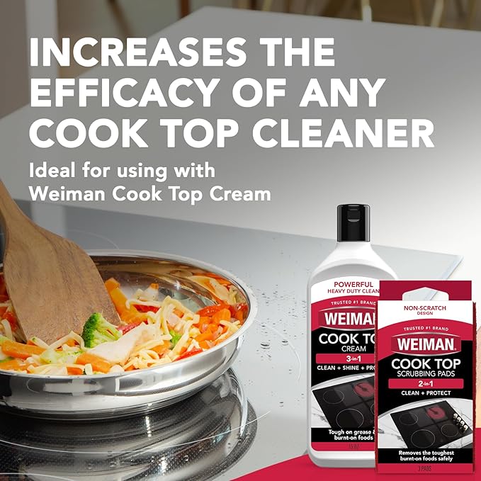 Weiman Products Cook Top Scrubbing Pad, 3 Count, 6 Per Case