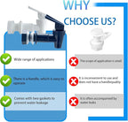 Replacement Cooler Faucet Water Bottle Jug, BPA-Free Plastic Spigot Spout Water Beverage Lever Pour Dispenser Valve, Crock Tap (2 White, 2 Black)