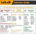 LEILUO 116 Pcs Multitool Blade Kits Cutting and Sandpaper Oscillating Tool Accessories Universal Oscillating Saw Blades with Storage Bag Compatible with DeWalt Makita Dremel and More