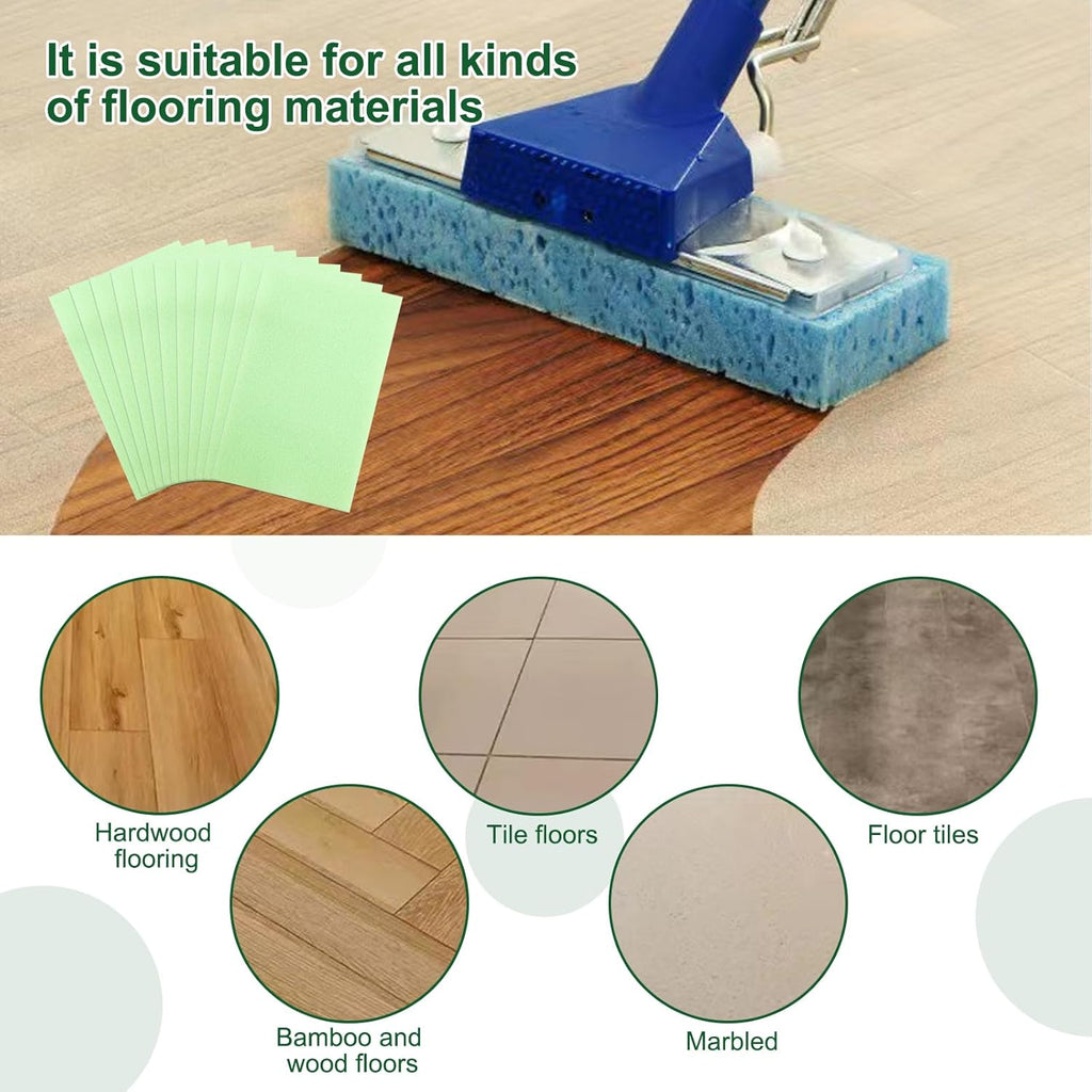 Floor Cleaning Tablets Sheets, Method Hardwood Floor Cleaner and Polish Pack of 300, Concentrate Mild Scent For RV Wall Tiles, Hardwood, Laminate Floor, Green