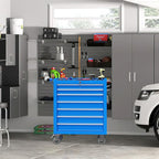 7-Drawer Rolling Tool Chest with Wheels, Tool Box with Locking System and Sliding Drawers, Tool Box Organizer for Garage, Warehouse, Workshop(Blue)
