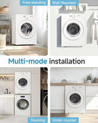 1.8 Cu.Ft Compact Dryer - 1020W Portable Clothes Dryer with Stainless Steel Tub, Front Load Tumble, Four Functions - Compact Drying Unit for Laundry, Apartments, Dorms